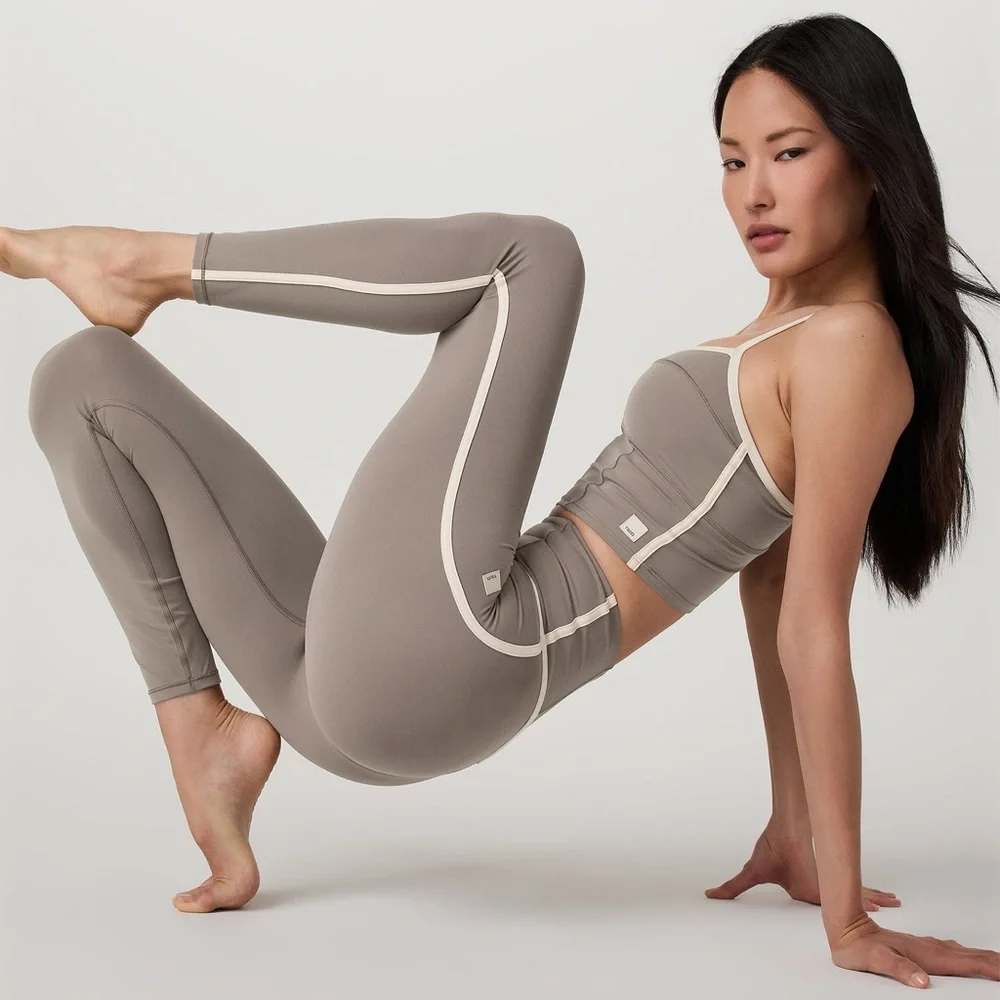 NWT! Vuori Chocolate Brown Leggings and Top Set - Picture 5 of 6